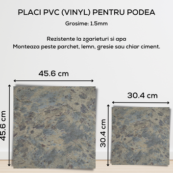 10 x Placi PVC Podea Autoadezive stil Marmura - Cod: 7202-11