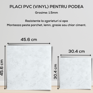 10 x Placi PVC Podea Autoadezive stil Marmura - Cod: 7202-19