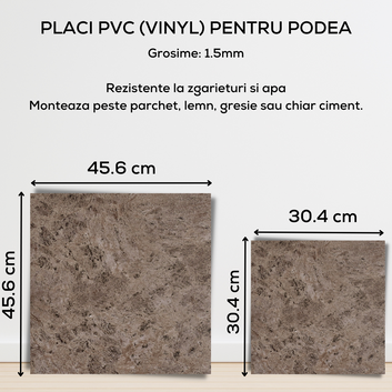 10 x Placi PVC Podea Autoadezive stil Marmura - Cod: 7202-27