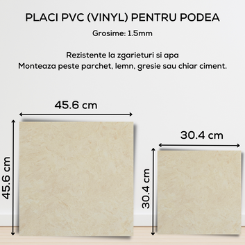 10 x Placi PVC Podea Autoadezive stil Marmura - Cod: 7202-29