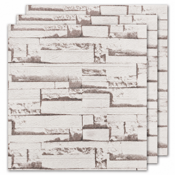 10 x Placi Tapet 3D - 70 X 77 Cm " Caramida bej " 3mm ( COD: 7373-18- V2 )