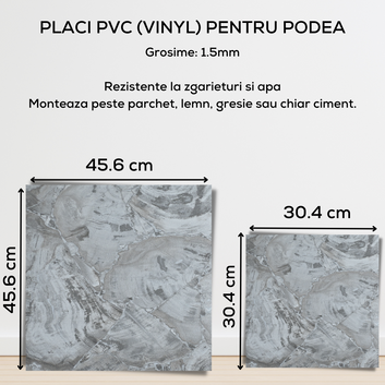 10 x Placi PVC Podea Autoadezive stil Marmura - Cod: 7503-6