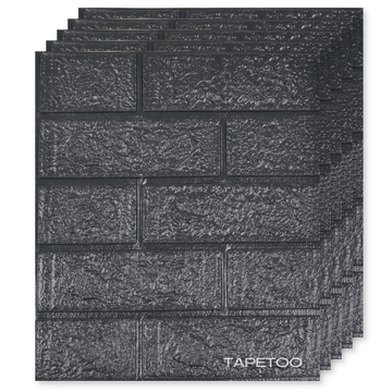 25 x Placi Mici Tapet 3D - 34 X 39 Cm "Negru" 3mm ( COD: 5-MIC )