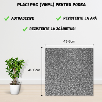 Set 24 x Placi PVC Podea Autoadezive stil Marmura - Cod: V0601-50, 45.6 x 45.6cm