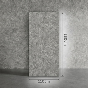 Plăci Decorative WPC Gri Cenusiu, 280x110cm, Grosime 5mm, Rezistente la Umezeală