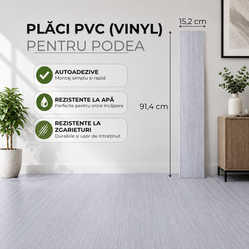 Set 36 x Placi PVC Podea Autoadezive - Cod: V0606-17 - 15x91 cm