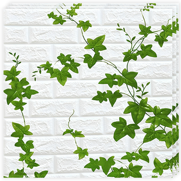 10 x 3D tapétapanel - 70 x 77 cm "Zöld virágok-aszimmetrikus" 3 mm ( KÓD: 81 )