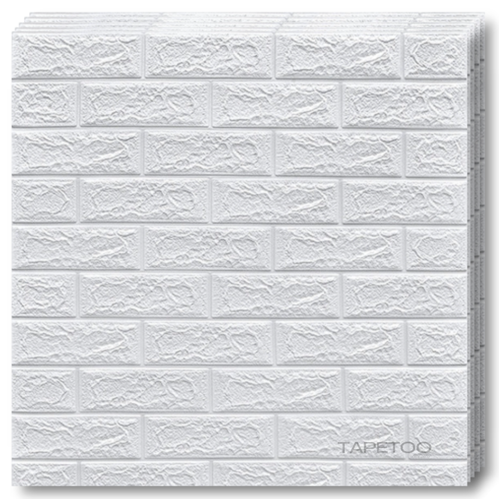 10 x Placi Tapet 3D - 70 X 77 Cm "Alb" 2 mm ( COD: 1 )