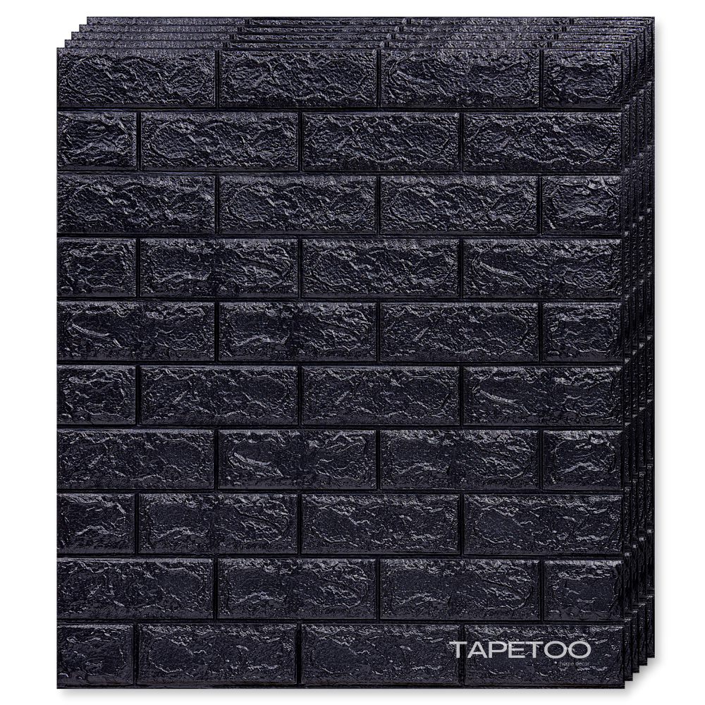 10 x Placi Tapet 3D  70 X 77 Cm "Negru" 3mm ( COD: 5 )