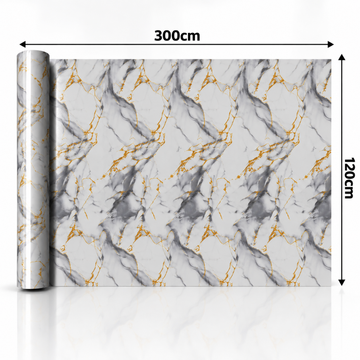 Rola Autoadeziva Imitatie Marmura , 1.5mm, 120x300cm, 3.6mp, Cod MG-7756