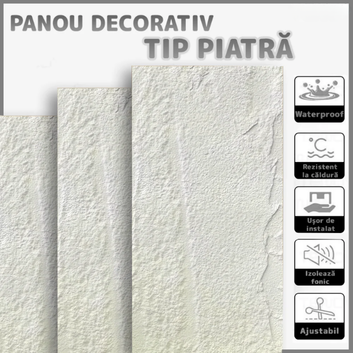 Panouri Decorative cu Aspect de Piatră Texturată, 60x120cm, COD: V0601-14