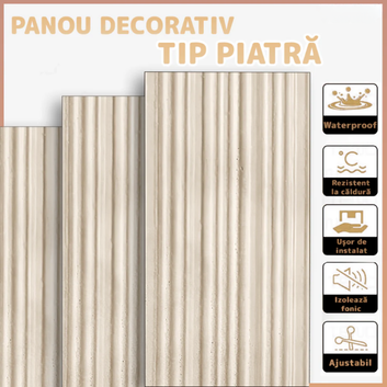 Panouri Decorative cu Aspect de Piatră Texturată, 60x120cm, COD: V0601-35