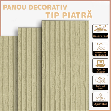 Panouri Decorative cu Aspect de Piatră Texturată, 60x120cm, COD: V0601-38