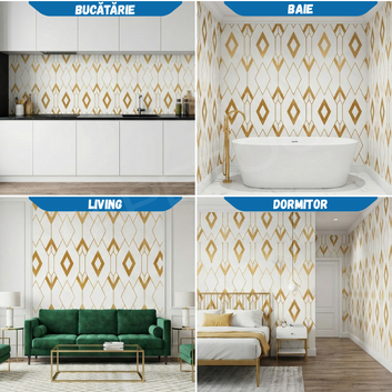 Rola Autoadeziva Imitatie Marmura 2mm - COD: V0601-8 - 120x300cm(3.6mp)