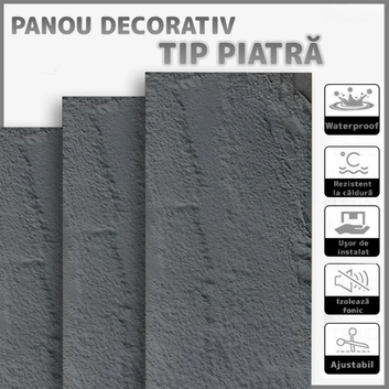 Panouri Decorative cu Aspect de Piatră Texturată, 60x120cm, COD: V0602-12