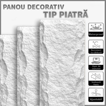 Panouri Decorative cu Aspect de Piatră Texturată, 60x120cm, COD: V0602-14