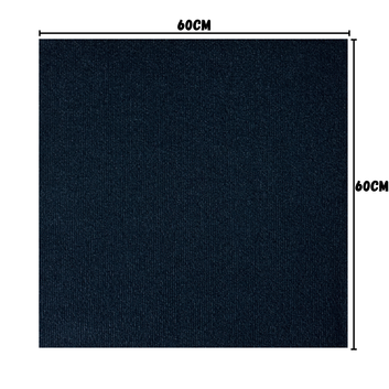 Set 10 bucăți mocheta autoadezivă pentru pardoseală, negru, 60x60cm, 3.6mp, COD - V0602-21