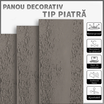 Panouri Decorative cu Aspect de Piatră Texturată, 60x120cm, COD: V0602- 36
