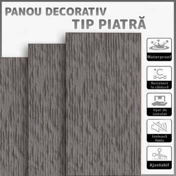 Panouri Decorative cu Aspect de Piatră Texturată, 60x120cm, COD: V0602-39