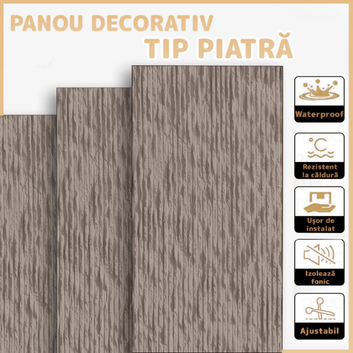 Panouri Decorative cu Aspect de Piatră Texturată, 60x120cm, COD: V0602-40