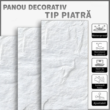 Panouri Decorative cu Aspect de Piatră Texturată, 60x120cm, COD: V0605-20