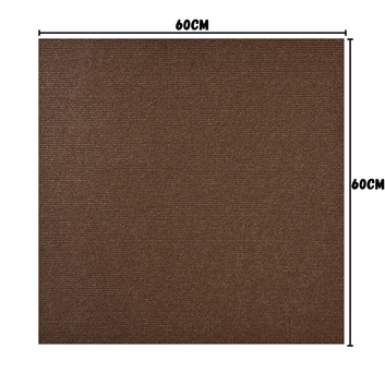 Set 10 bucăți mocheta autoadezivă pentru pardoseală, maro, 60x60cm, 3.6mp, V0605-24