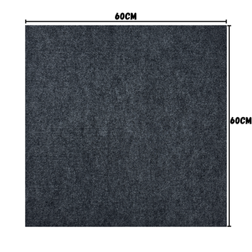 Set 10 bucăți mocheta autoadezivă pentru pardoseală, gri inchis, 60x60cm, 3.6mp, V0605-25
