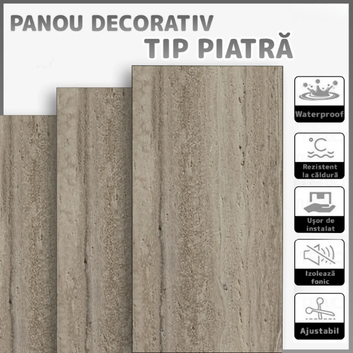 Panouri Decorative cu Aspect de Piatră Texturată, 60x120cm, COD: V0605-33