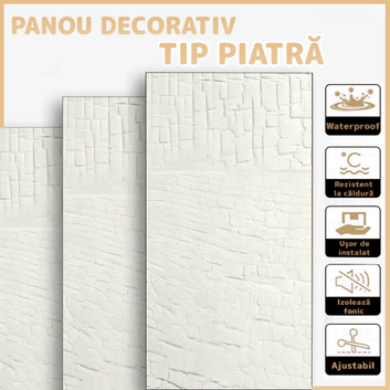 Panouri Decorative cu Aspect de Piatră Texturată, 60x120cm, COD: V0605-37