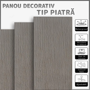 Panouri Decorative cu Aspect de Piatră Texturată, 60x120cm, COD: V0605-39