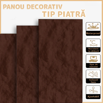 Panouri Decorative cu Aspect de Piatră Texturată, 60x120cm, COD: V0605-41