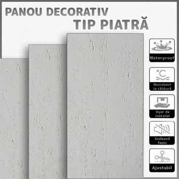 Panouri Decorative cu Aspect de Piatră Texturată, 60x120cm, COD: V0606-24
