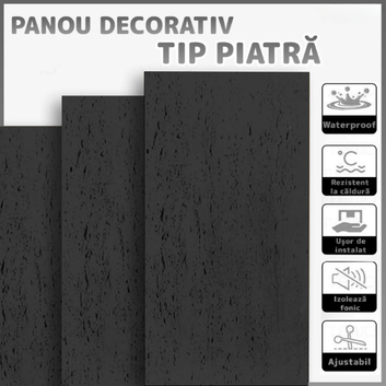 Panouri Decorative cu Aspect de Piatră Texturată, 60x120cm, COD: V0606-26