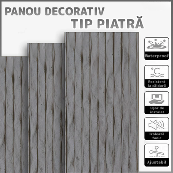 Panouri Decorative cu Aspect de Piatră Texturată, 60x120cm, COD: V0606-29