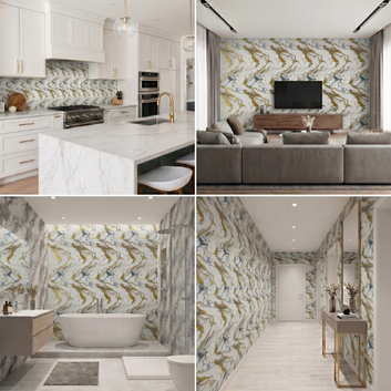 Rola Autoadeziva Imitatie Marmura 2mm - COD: V0606-46 - 120x300cm(3.6mp)
