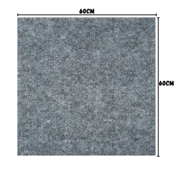 Set 10 bucăți mocheta autoadezivă pentru pardoseală, gri deschis, 60x60cm, 3.6mp, V0606-55