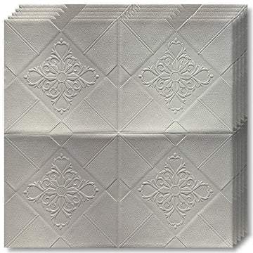 10 x Placi Tavan 3D - 69 X 69 Cm "Romb Gri" 2mm ( COD: 76- gri  )