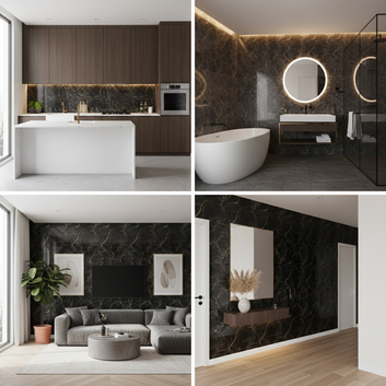 Rola Autoadeziva Imitatie Marmura 2mm - COD: V0602-1 - 120x300cm(3.6mp)