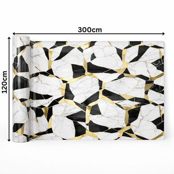 Rola Autoadeziva Imitatie Marmura 2mm - COD: V0602-2 - 120x300cm(3.6mp)
